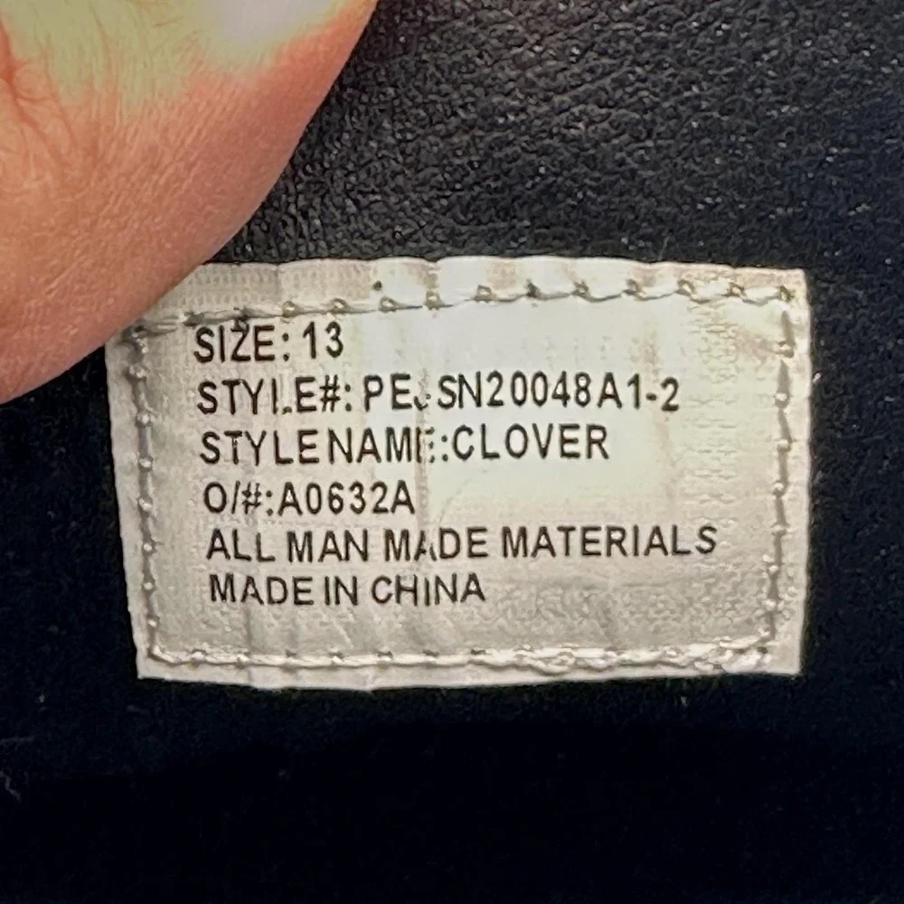 Perry Ellis Portfolio Clover Shoes Mens Size 13 Black‎ Synthetic Derby Dress